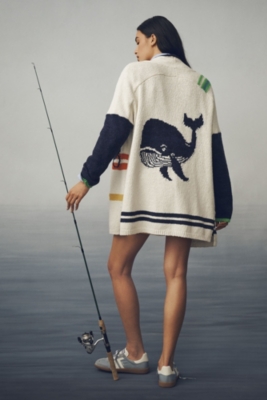 Nautical Buoy Cardigan Sweater