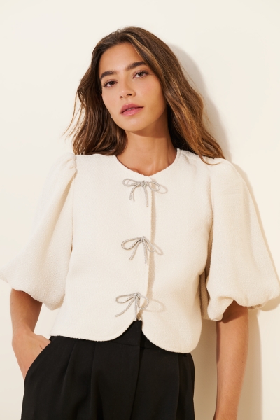 【完売商品】新品未使用　bow.a  PUFF SHOULDER SWEAT Grey Lab Puff Sleeve Sweatshirt | Nordstrom