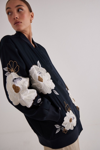 Oversized Floral Bomber | Nuuly