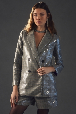 Anthropologie sale sequin blazer