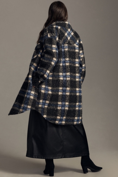 Eva Plaid Bouclé Shirt Jacket | Nuuly