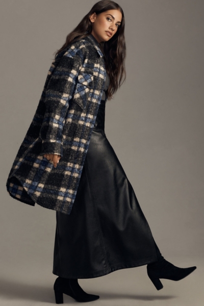 Eva Plaid Bouclé Shirt Jacket | Nuuly