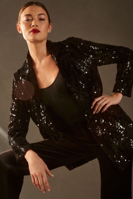 Velvet Sequin Blazer Nuuly