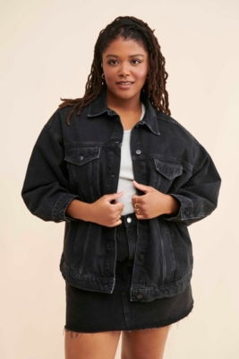 Black baggy jacket online