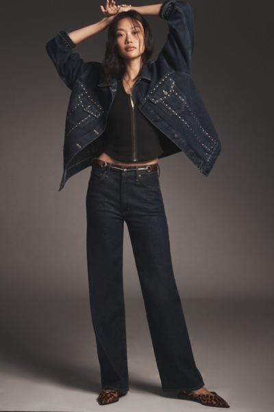 The Weston Denim Boyfriend Jacket: Studded Edition | Nuuly