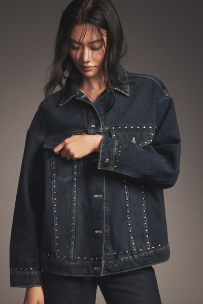 The Weston Denim Boyfriend Jacket: Studded Edition | Nuuly