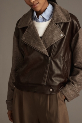 Twill Cocoon Moto Jacket | Nuuly