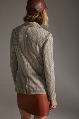 Collegiate Plaid Knit Blazer Nuuly