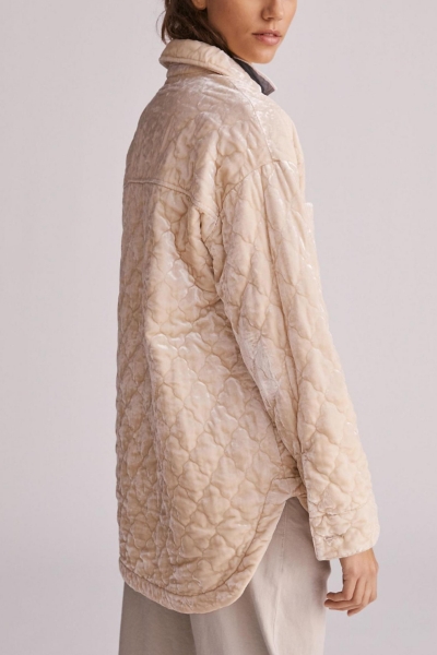 Quilted Velvet Shirt Jacket | Nuuly