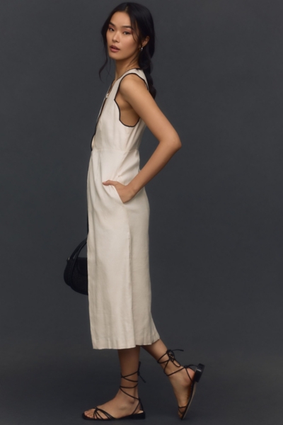 Tipped Linen Longline Vest | Nuuly