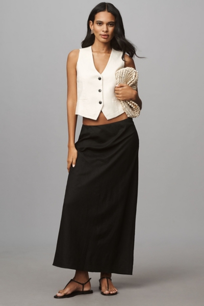 V-Neck Linen Button-Front Vest | Nuuly