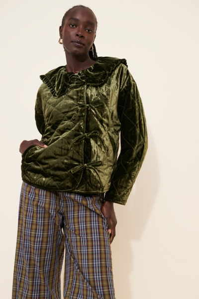 The Hazel Velvet Quilted Jacket | Nuuly