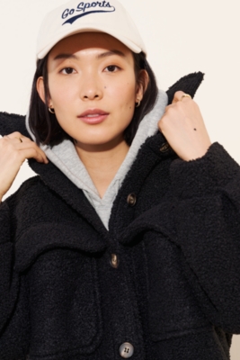 Sherpa Oversized Shirt Jacket | Nuuly