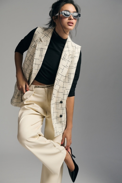 Na.e Novel Tweed Vest ツイード ジレ ベスト オケージョン Na.e】ナエ Novel TWEED Vestツイード アイボリ ー 【公式通販】