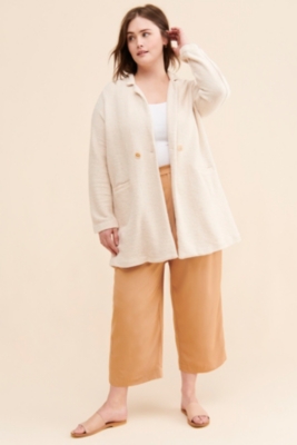 【2plan】Nuria Mustang Jacket Knit Longline Blazer | Nuuly