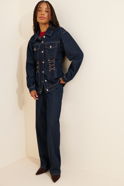 Corset Denim Jacket | Nuuly