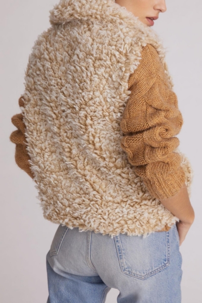 Gypsohila Poodle Vest Beige 新品未使用タグ付き Gypsohila Poodle