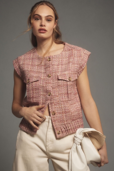 R　UNITED ARROWS ITEM06_TWEED VEST Extended Shoulder Tweed Vest | Nuuly