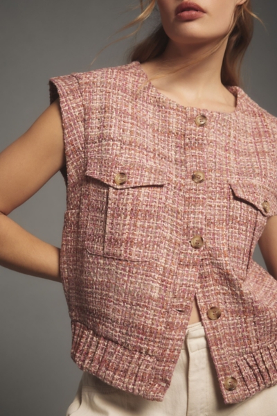トップス Na.e Novel TWEED Vest Extended Shoulder Tweed Vest | Nuuly