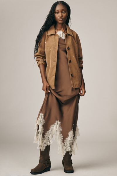 Vegan-Suede Studded Jacket | Nuuly