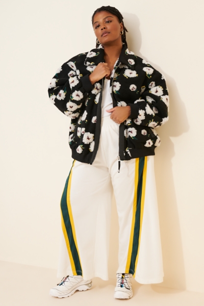 Floral Sherpa Fleece Bomber Jacket | Nuuly