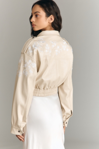 80's Vegan Leather Cropped Jacket | Nuuly