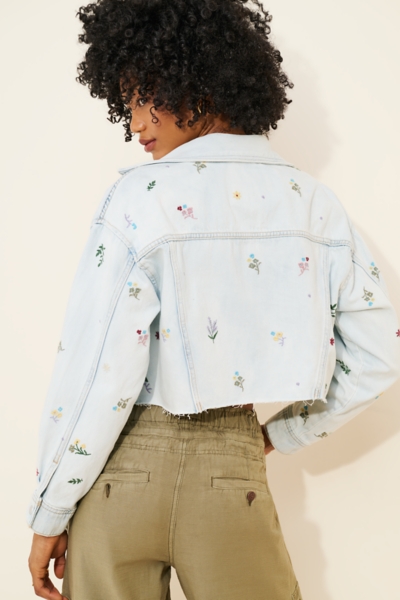 Embroidered Utility Denim Jacket | Nuuly