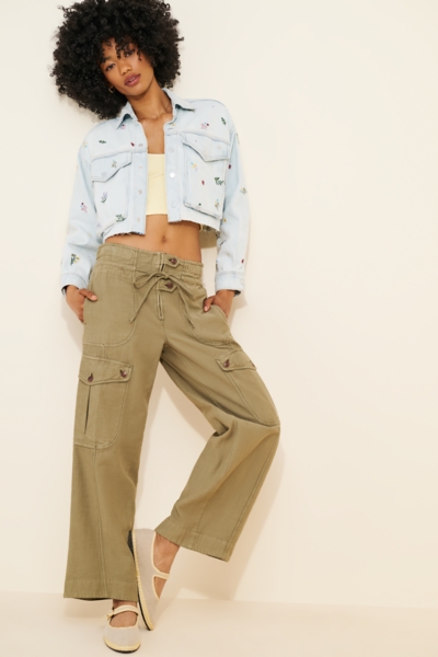Embroidered Utility Denim Jacket | Nuuly