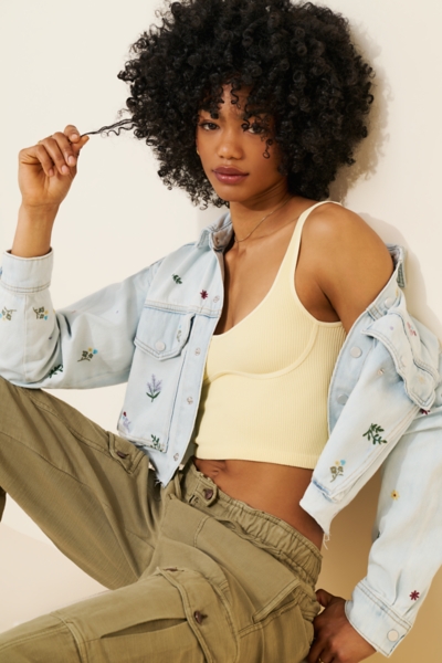 Embroidered Utility Denim Jacket | Nuuly