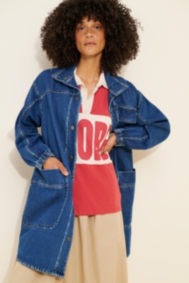 Utility Denim Long Chore Jacket | Nuuly