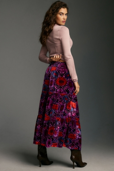 AMERI アメリ DRY FLOWER VELOUR SKIRT M Ameri（アメリ）の「DRY