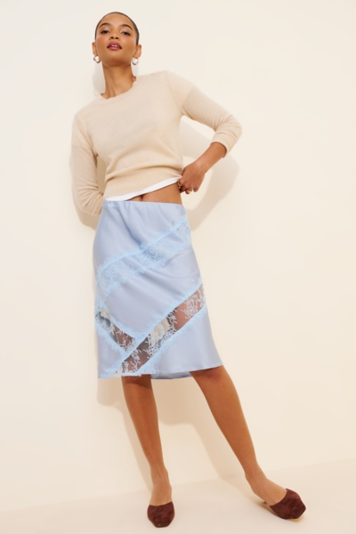 littlesuzie リトルスージーLACE PANEL SKIRT Lace Panel Slip Skirt | Nuuly