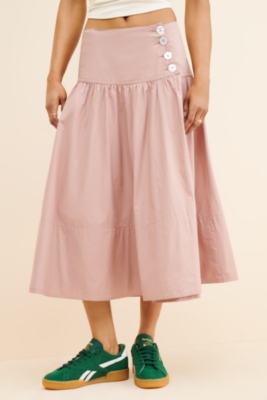 Drop-Waist Wrap Midi Skirt Nuuly