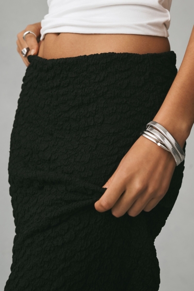 Puckered Knit Pencil Midi Skirt | Nuuly