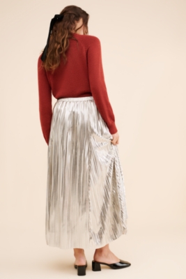 【Anyone more】Bev pleated midi skirt Belted Pleated Midi Skirt