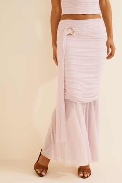 Ruched Sash Mermaid Maxi Skirt | Nuuly