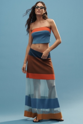 Sheer Stripe Skirt