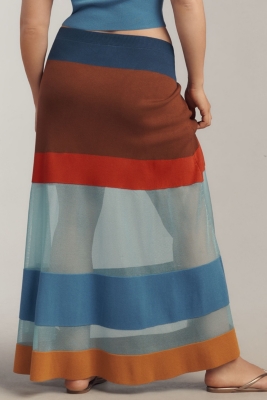 Sheer Stripe Skirt Nuuly - Main Image