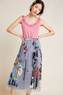 Augusta tulle 2025 midi skirt