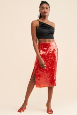 Sequin midi shop skirt 80s