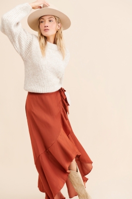 Ruffle Wrap Maxi Skirt Nuuly