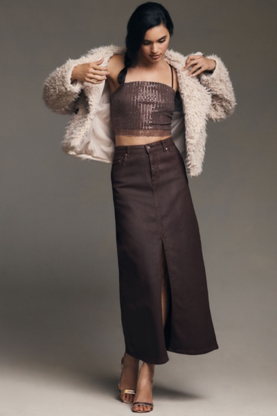 The Madi Slit Denim Skirt | Nuuly