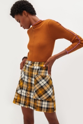 Checkered skirt in store deals