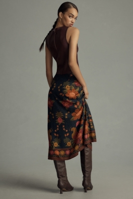 Satin-Slip Midi Skirt Nuuly