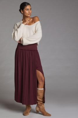 A line flowy maxi skirt best sale