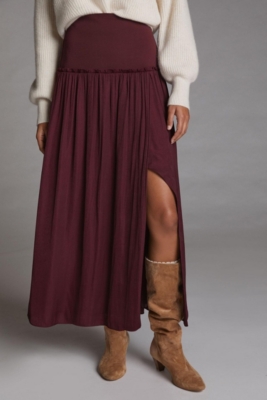 Flowy A-Line Maxi Skirt