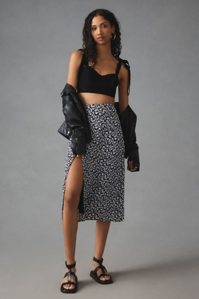 Floral Side-Slit Midi Skirt | Nuuly