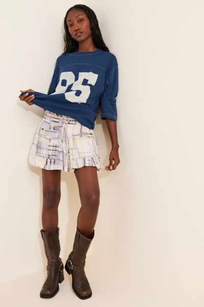 Patchwork Bubble Mini Skirt | Nuuly