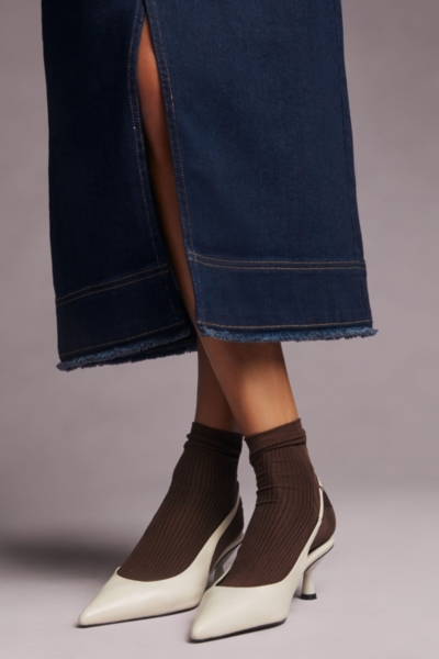 Slit-Front Denim Skirt | Nuuly