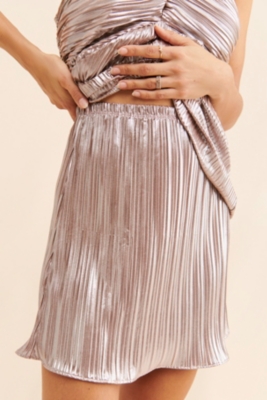 Shimmer Pleated Mini Skirt Nuuly
